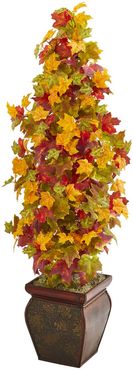 NEARLY NATURAL 40" Autumn Maple Artificial Tree in Decorative Planter at Nordstrom Rack