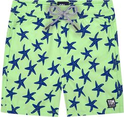 Toddler Boy's Tom & Teddy Starfish Print Swim Shorts