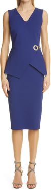 Ninetta Clasp Detail Peplum Dress