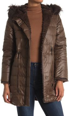 Blue Duck Reversible Down Rabbit Collar Coat at Nordstrom Rack