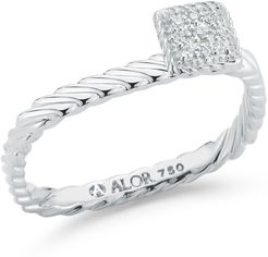 ALOR 18K White Gold Diamond Ring - Size 7 - 0.05 ctw at Nordstrom Rack