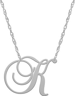 Swirly Initial Pendant Necklace