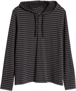 Stripe Hoodie Henley