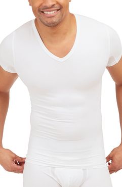 Spanx Sculpt Stretch Cotton V-Neck T-Shirt