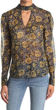 VERONICA BEARD Wade Paisley Silk Blend Keyhole Blouse at Nordstrom Rack