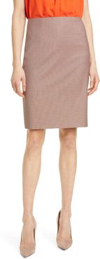 Vikena Check Wool Pencil Skirt