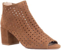 Nikki Laser Cut Peep Toe Bootie