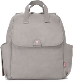 Infant Babymel Robyn Convertible Faux Leather Diaper Backpack - Grey