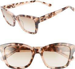 Heritage 53mm Square Sunglasses - Pink Tortoise