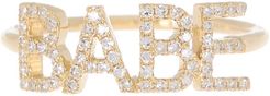 EF Collection 14K Yellow Gold Pave 'BABE' Ring - Size 5 at Nordstrom Rack