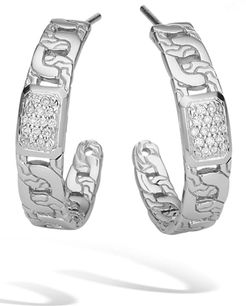 JOHN HARDY Classic Chain Diamond Hoop Earrings - 0.20 CTW at Nordstrom Rack