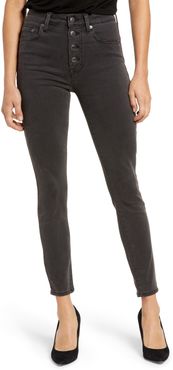 Aline Button Fly Skinny Jeans