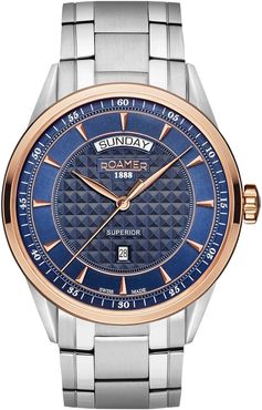 Roamer Men's Superior Day Date Bracelet Watch at Nordstrom Rack