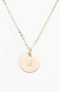 14K-Gold Fill Initial Mini Circle Necklace