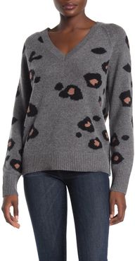 SKULL CASHMERE Alani Leopard Print Wool & Cashmere Sweater at Nordstrom Rack