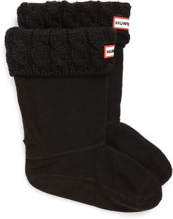 Girl's Hunter Cable Knit Cuff Welly Boot Socks