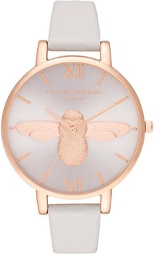 OLIVIA BURTON Women's 3D Bee Leather Strap Watch, 38mm at Nordstrom Rack