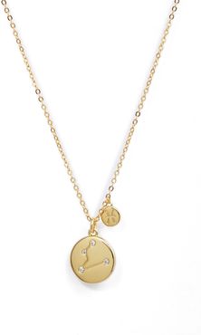 Zodiac Disc Pendant Necklace