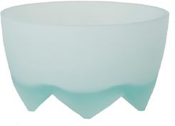 Large Footed Frosted Glass Bowl