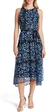 Tahari Floral Sequin Embroidered Cocktail Midi Dress at Nordstrom Rack