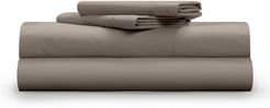 Pillow Guy Full Classic Cool & Crisp 100% Cotton Percale Sheet Set - Sandy Taupe at Nordstrom Rack