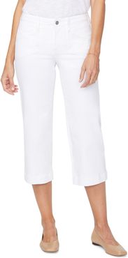 Utility High Waist Wide Leg Capri Jeans