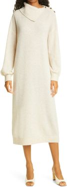Teddy Long Sleeve Stretch Wool Sweater Dress