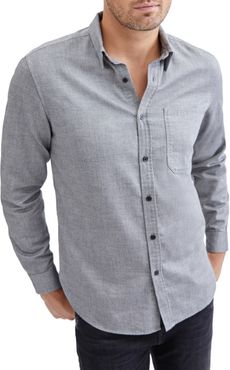 7 For All Mankind Solid Cotton & Wool Button-Up Shirt