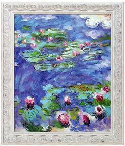 Overstock Art Water Lilies by Claude Monet Framed Hand Painted Oil Reproduction at Nordstrom Rack
