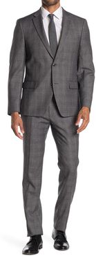 Tommy Hilfiger Plaid Two Button Notch Lapel Wool Blend Suit at Nordstrom Rack