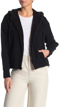 Vince Faux Shearling Hooded Zip Up Jacket at Nordstrom Rack