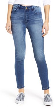 Denim High Waist Crop Skinny Jeans