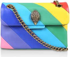 Rainbow Shop Mini Kensington Leather Crossbody Bag - Blue