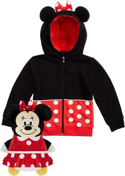 Toddler Cubcoats Disney Minnie Mouse 2-In-1 Stuffed Animal Hoodie