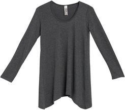 Go Couture Solid Sharkbite Tunic Sweater at Nordstrom Rack