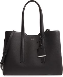 Taylor Business Leather Tote - Black