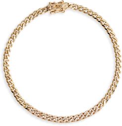 Diamond Mini Curb Chain Bracelet