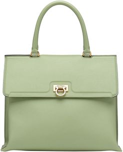 Trifolio Leather Top Handle Bag - Green