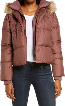 Dealio 550 Fill Power Crop Hooded Down Jacket