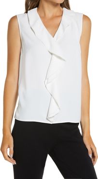 Ruffle Front Sleeveless Top