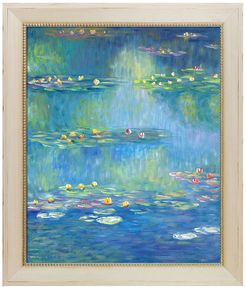 Overstock Art Nympheas at Giverny, 1908 Framed Oil Reproduction of an Original Painting by Claude Monet at Nordstrom Rack