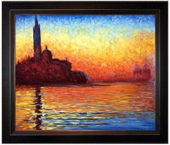 Overstock Art San Giorgio Maggiore by Twilight by Claude Monet Framed Hand Painted Oil on Canvas at Nordstrom Rack