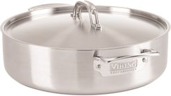 Professional 3.4-Quart Stainless Steel Casserole Pan With Lid