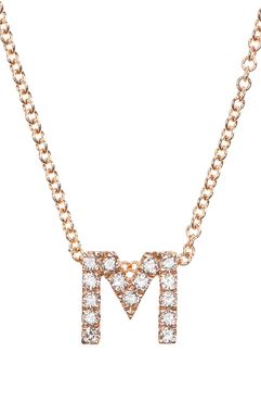 18K Gold Pave Diamond Initial Pendant Necklace (Nordstrom Exclusive)