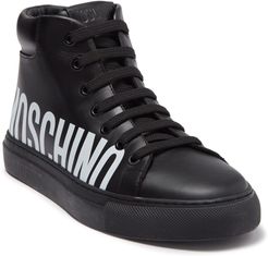 MOSCHINO Logo Print High Top Sneaker at Nordstrom Rack