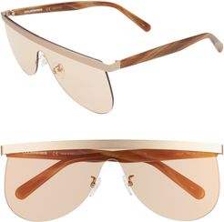 The Mask 99mm Flat Top Shield Sunglasses - Rose Gold/ Copper