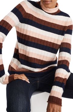 Madewell Evercrest Stripe Mock Neck Sweater at Nordstrom Rack