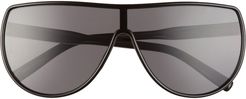 66mm Shield Sunglasses - Black