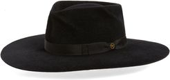 Harrison Fur Felt Velour Hat - Black