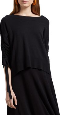 Cecily Ruched Sleeve Pullover